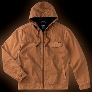 Full-Zip Hooded Canvas Jacket - XL